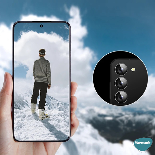 Microsonic Samsung Galaxy S26 Plus Tekli Kamera Lens Koruma Camı Gümüş