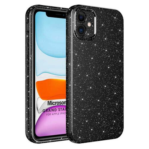 Microsonic Apple iPhone 12 Kılıf Grand Stardust Siyah