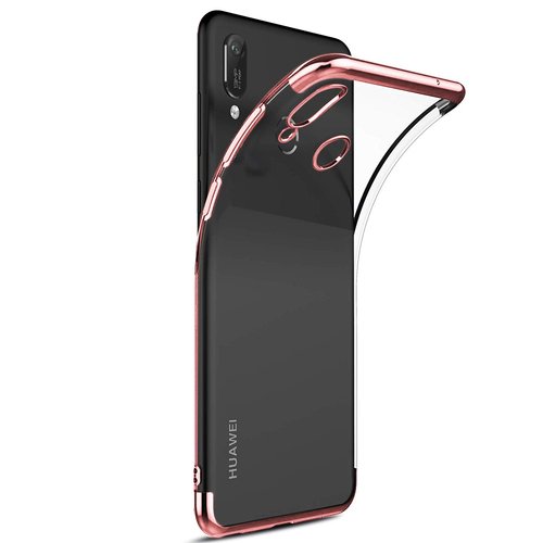 Microsonic Huawei Y6 2019 Kılıf Skyfall Transparent Clear Rose Gold