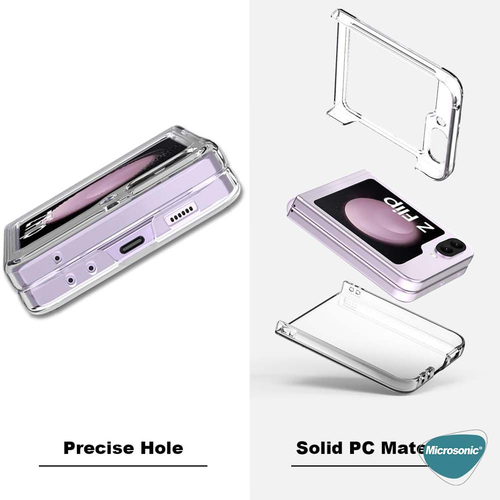 Microsonic Samsung Galaxy Z Flip 7 FE Kılıf Shock Absorbing Şeffaf