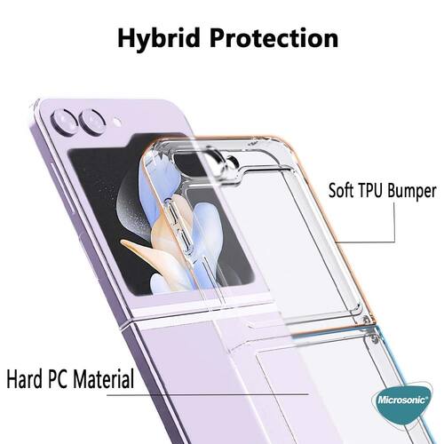 Microsonic Samsung Galaxy Z Flip 7 FE Kılıf Shock Absorbing Şeffaf