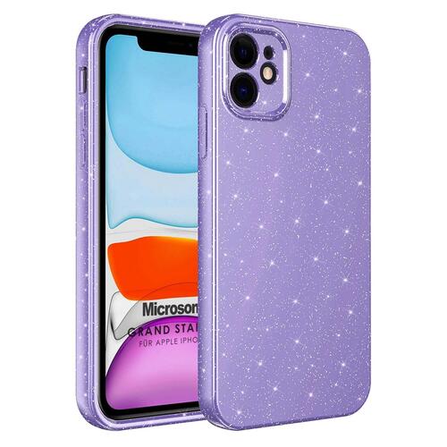 Microsonic Apple iPhone 12 Kılıf Grand Stardust Mor