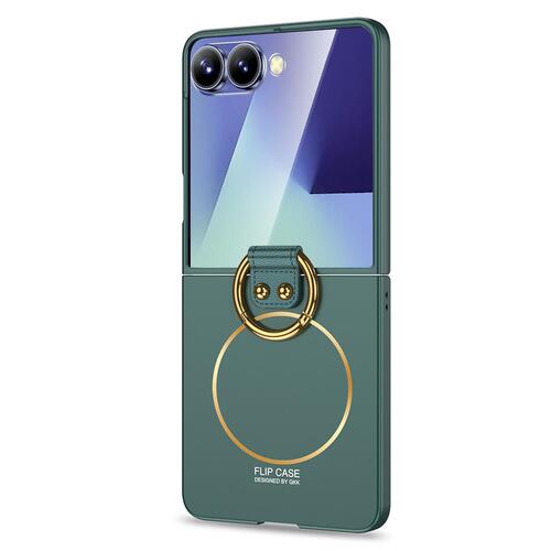 Microsonic Samsung Galaxy Z Flip 7 Kılıf Ring Fall MagSafe Yeşil