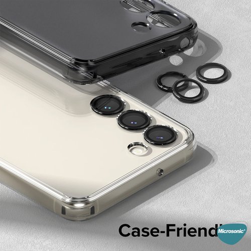 Microsonic Samsung Galaxy A55 Tekli Kamera Lens Koruma Camı Siyah