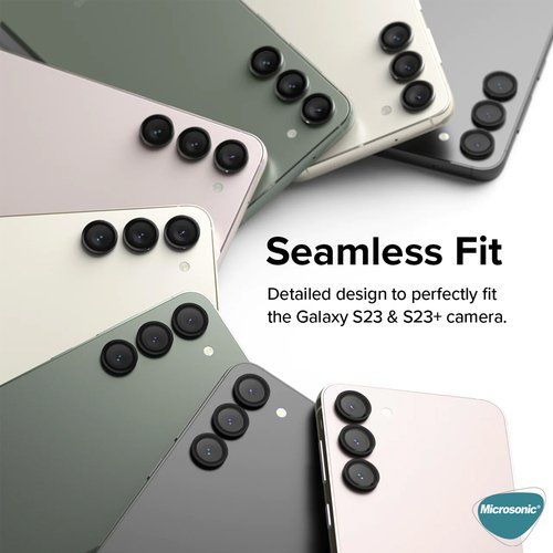 Microsonic Samsung Galaxy A55 Tekli Kamera Lens Koruma Camı Siyah