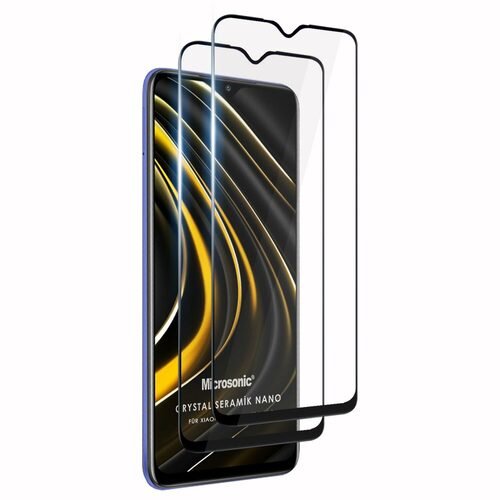 Microsonic Xiaomi Redmi Note 9 4G Crystal Seramik Nano Ekran Koruyucu Siyah (2 Adet)