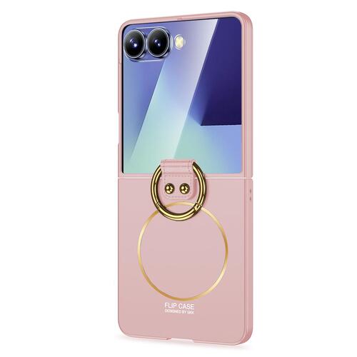 Microsonic Samsung Galaxy Z Flip 7 Kılıf Ring Fall MagSafe Rose Gold