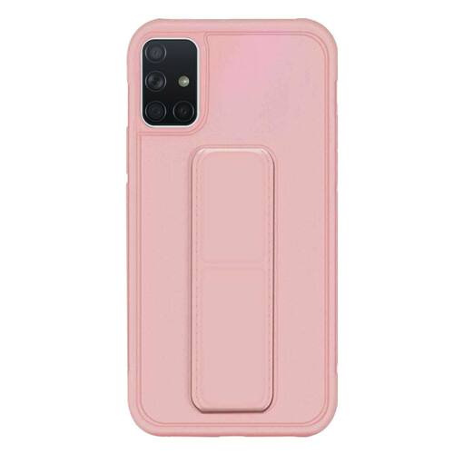 Microsonic Samsung Galaxy A71 Kılıf Hand Strap Rose Gold