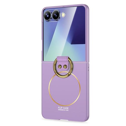 Microsonic Samsung Galaxy Z Flip 7 Kılıf Ring Fall MagSafe Lila