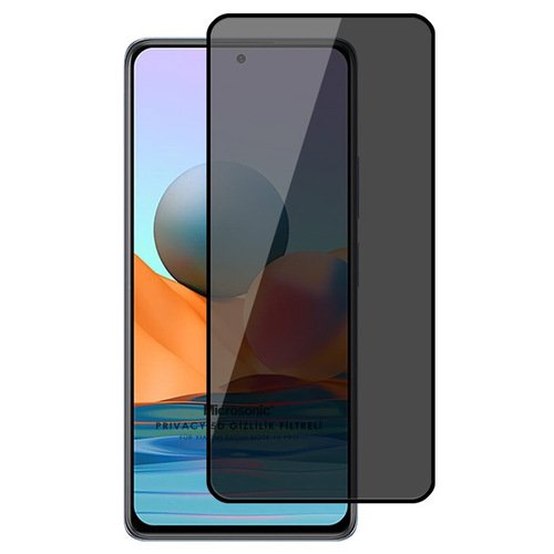 Microsonic Xiaomi Redmi Note 11 SE Privacy 5D Gizlilik Filtreli Cam Ekran Koruyucu Siyah