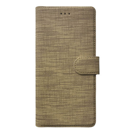 Microsonic Apple iPhone 14 Plus Kılıf Fabric Book Wallet Gold