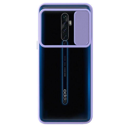 Microsonic Oppo Reno 2Z Kılıf Slide Camera Lens Protection Lila