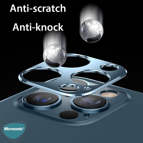 Microsonic Apple iPhone 12 Pro Max Kamera Lens Koruma Camı V2 Siyah