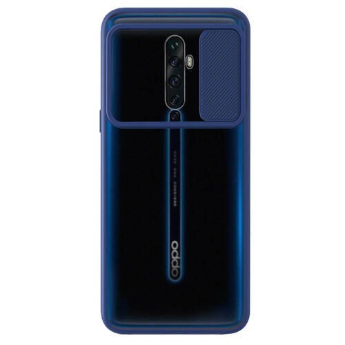 Microsonic Oppo Reno 2Z Kılıf Slide Camera Lens Protection Lacivert