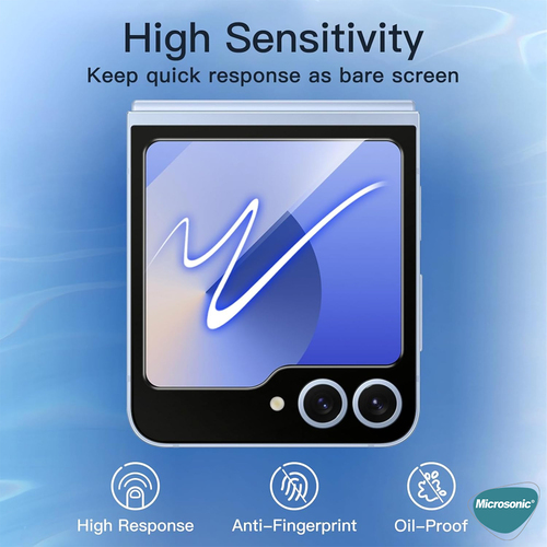 Microsonic Samsung Galaxy Z Flip 7 Privacy 5D Gizlilik Filtreli Cam Ekran Koruyucu Siyah