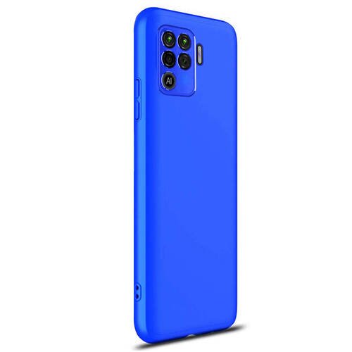 Microsonic Oppo Reno 5 Lite Kılıf Double Dip 360 Protective Mavi