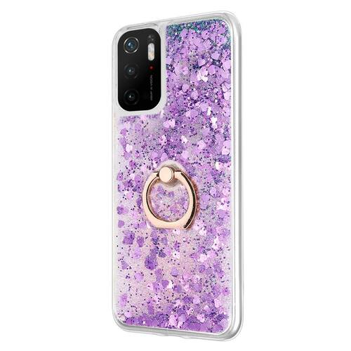 Microsonic Xiaomi Redmi Note 11 SE Kılıf Glitter Liquid Holder Mor