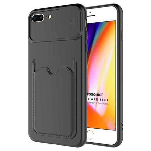 Microsonic Apple iPhone 8 Plus Kılıf Inside Card Slot Siyah