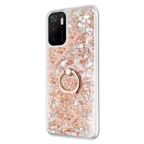 Microsonic Xiaomi Redmi Note 11 SE Kılıf Glitter Liquid Holder Gold