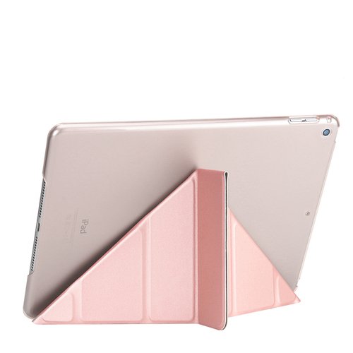 Microsonic Apple iPad Mini 5 7.9'' 2019 (A2133-A2124-A2125-A2126) Folding Origami Design Kılıf Rose Gold