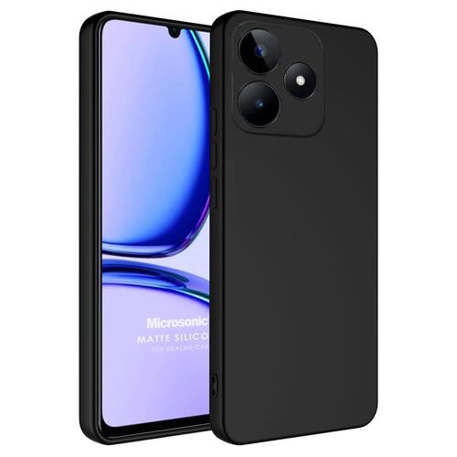 Microsonic Matte Silicone Realme C63 Kılıf Siyah