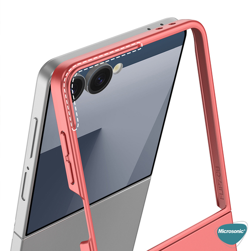 Microsonic Samsung Galaxy Z Flip 7 Kılıf Shape Hard Cover Gri