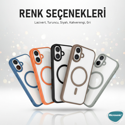 Microsonic Apple iPhone 17 Kılıf Zenicon MagSafe Lacivert