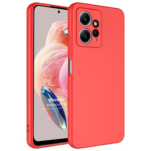 Microsonic Xiaomi Redmi Note 12 4G Kılıf Groovy Soft Kırmızı