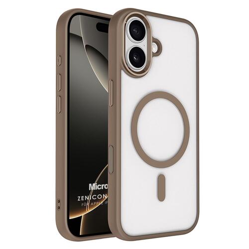 Microsonic Apple iPhone 17 Kılıf Zenicon MagSafe Kahverengi