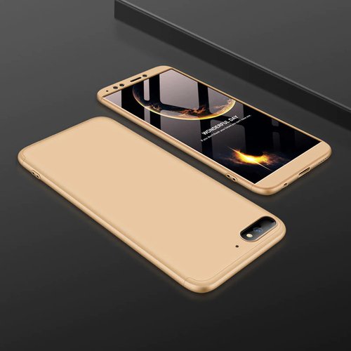 Microsonic Huawei Y6 2018 Kılıf Double Dip 360 Protective Gold