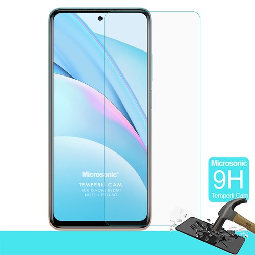 Microsonic Xiaomi Redmi Note 9 Pro 5G Tempered Glass Cam Ekran Koruyucu