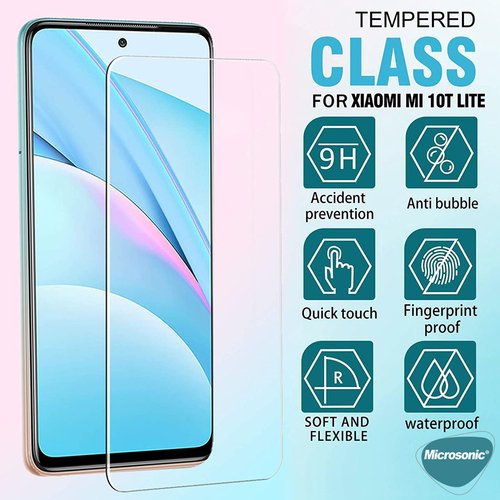 Microsonic Xiaomi Redmi Note 9 Pro 5G Tempered Glass Cam Ekran Koruyucu