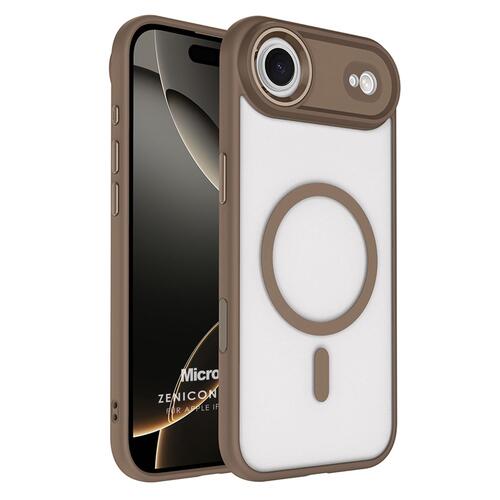 Microsonic Apple iPhone 17 Air Kılıf Zenicon MagSafe Kahverengi