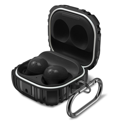 Microsonic Samsung Galaxy Buds Core Kılıf Military Darbe Emici + Askılık Siyah