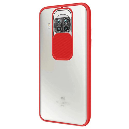 Microsonic Xiaomi Redmi Note 9 Pro 5G Kılıf Slide Camera Lens Protection Kırmızı