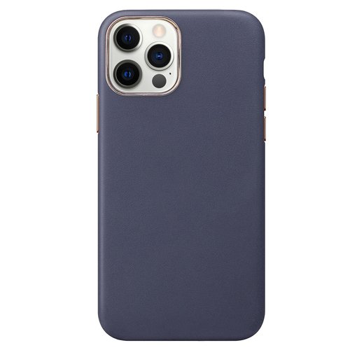 Microsonic Apple iPhone 12 Pro Kılıf Luxury Leather Lacivert