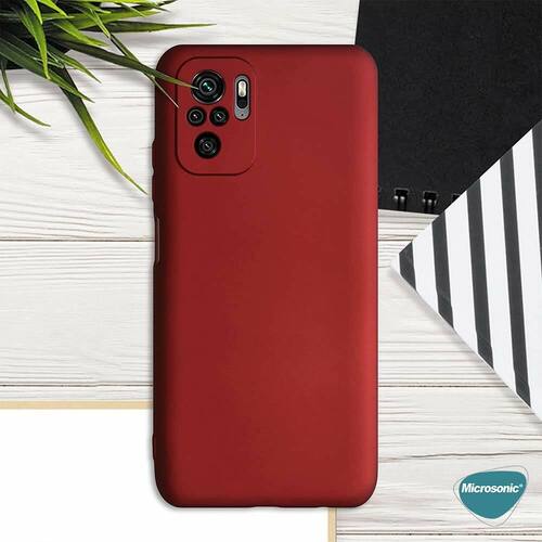 Microsonic Matte Silicone Xiaomi Redmi Note 10 Kılıf Siyah