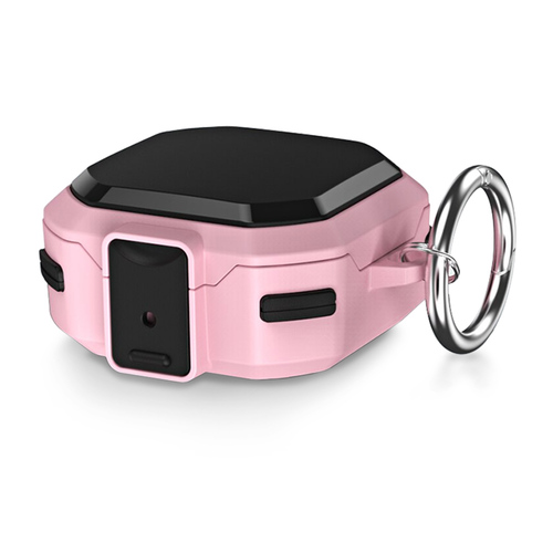 Microsonic Samsung Galaxy Buds Core Kılıf Darbeye Dayanıklı Sert Koruyucu + Askılık Pembe