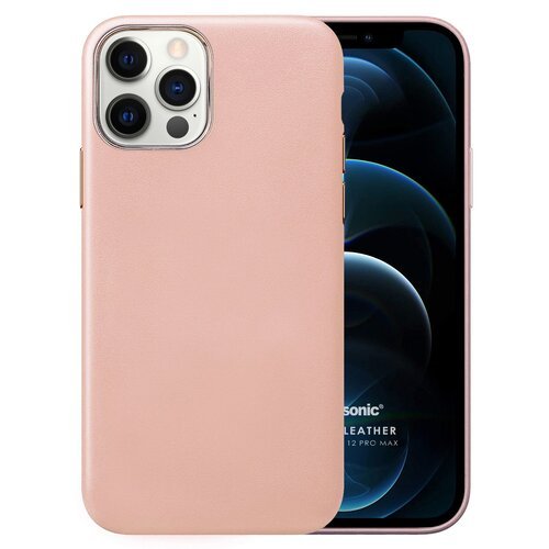 Microsonic Apple iPhone 12 Pro Max Kılıf Luxury Leather Rose Gold