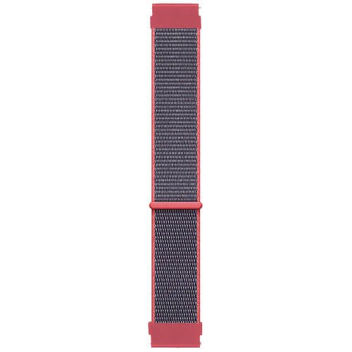 Microsonic Huawei Watch GT2 42mm Hasırlı Kordon Woven Sport Loop Koyu Pembe