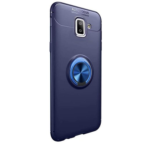 Microsonic Samsung Galaxy J6 Plus Kılıf Kickstand Ring Holder Lacivert