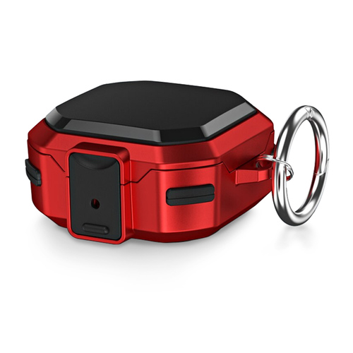 Microsonic Samsung Galaxy Buds Core Kılıf Darbeye Dayanıklı Sert Koruyucu + Askılık Kırmızı