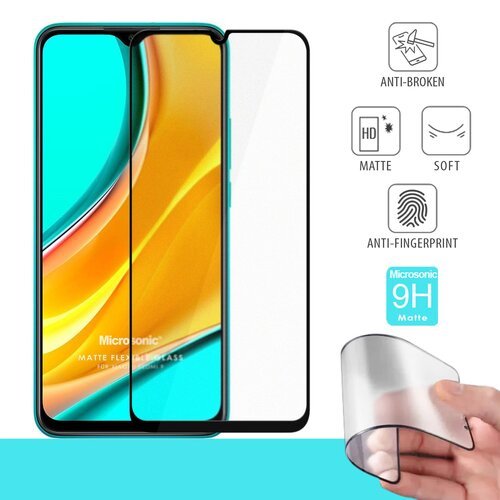 Microsonic Xiaomi Redmi 9 Seramik Matte Flexible Ekran Koruyucu Siyah