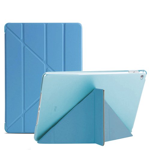 Microsonic Apple iPad Air 2 (A1566-A1567) Folding Origami Design Kılıf Turkuaz