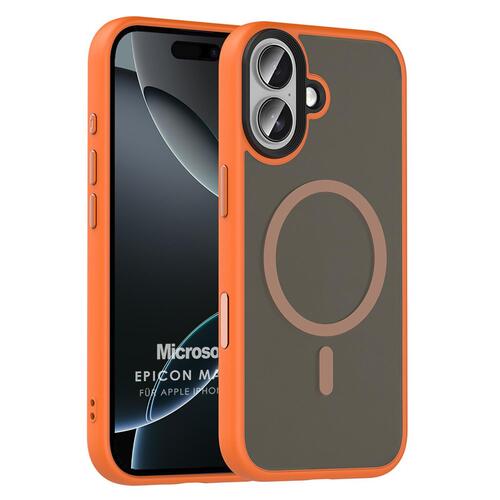 Microsonic Apple iPhone 17 Kılıf Epicon MagSafe Turuncu