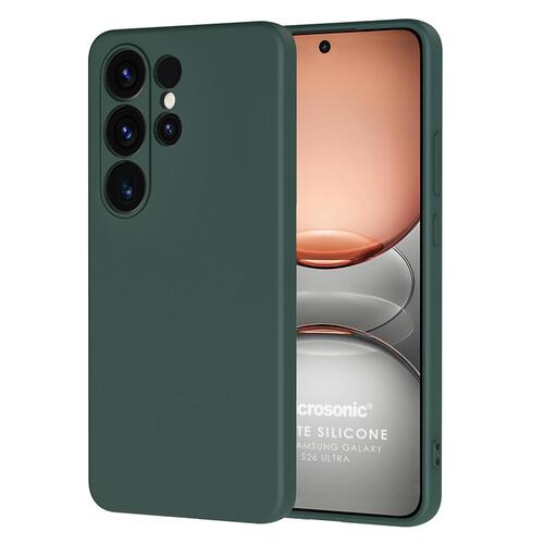 Microsonic Samsung Galaxy S26 Ultra Kılıf Groovy Soft Koyu Yeşil