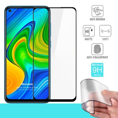 Microsonic Xiaomi Redmi Note 9 Seramik Matte Flexible Ekran Koruyucu Siyah