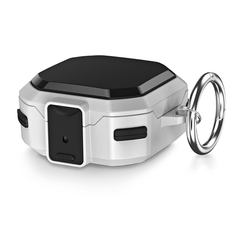 Microsonic Samsung Galaxy Buds Core Kılıf Darbeye Dayanıklı Sert Koruyucu + Askılık Beyaz