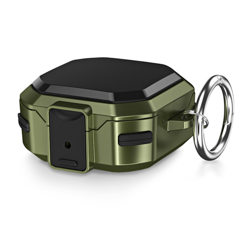 Microsonic Samsung Galaxy Buds Core Kılıf Darbeye Dayanıklı Sert Koruyucu + Askılık Asker Yeşili