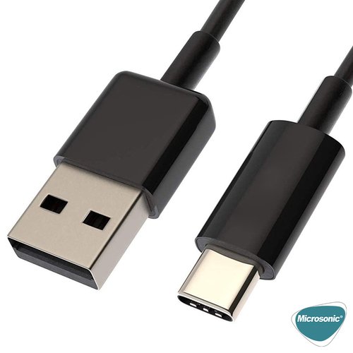 Microsonic Type-C to USB Kablo, Macbook iOS Typ-C to USB Dönüştürücü Adaptör Kablo Siyah